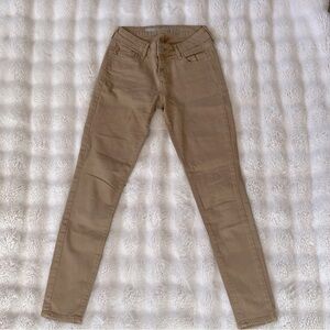 Old Navy Mid-Rise Sateen Rockstar Super Skinny Khaki Jeans Women’s Size 2